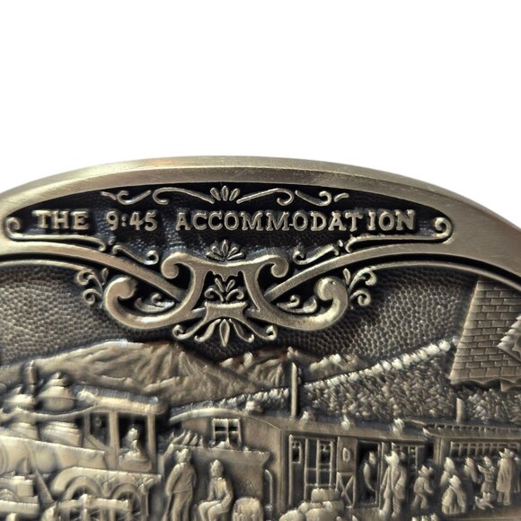 9:45 Accommodation Belt Buckle Edward Lamson Henry American West Train Station - Picture 11 of 16